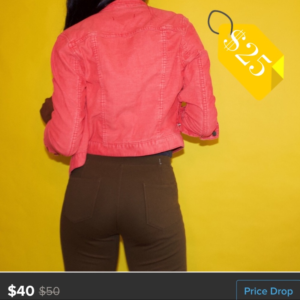 Levi’s semi-cropped button down corduroy jacket
